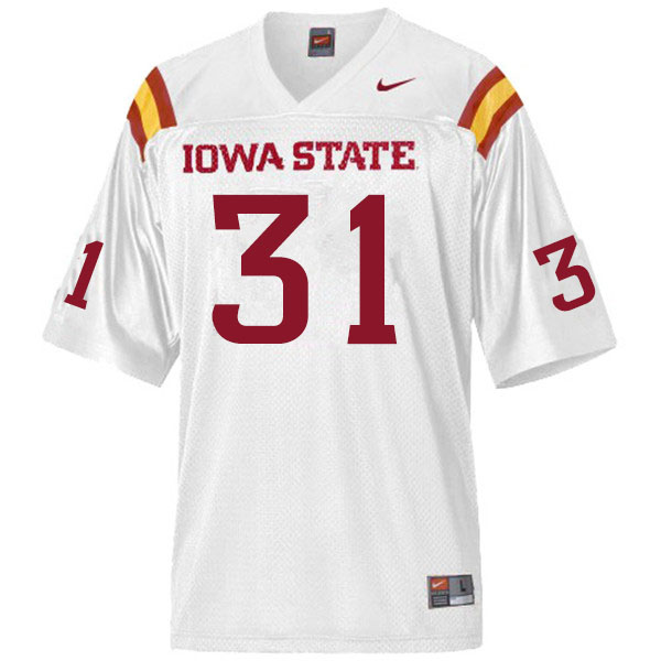 Iowa State Cyclones Men's #31 Virdel Edwards II Nike NCAA Authentic White College Stitched Football Jersey CG42B14XY